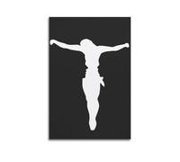 XYSXYCP Wall Art Picture Print Christian Poster Silhouette Jesus Crucifixion Modern Family for Living Room Decor 24x36inch(60x90cm)