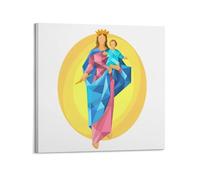 XYSXYCP Wall Art Picture Print Christian Poster Virgin Mary And Jesus Modern Family for Living Room Decor 16x16inch(40x40cm)