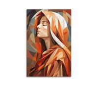 XYSXYCP Wall Art Picture Print Christian Religious Poster Creative Sticker Art Virgin Mary Modern Family for Living Room Decor 08x12inch(20x30cm)