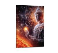 XYSXYCP Wall Art Picture Print Giant Buddha Statue on The Sun Star. Buddhist Religious Poster Modern Family for Living Room Decor 08x12inch(20x30cm)