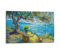 XYSXYCP Wall Art Picture Print Landscape Oil Painting Poster Colorful Abstract Green And Blue Modern Woman Modern Family for Living Room Decor 20x30inch(50x75cm)