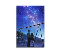 XYSXYCP Wall Art Picture Print Landscape Poster Swing in Love Looking Up at The Stars Modern Family for Living Room Decor 08x12inch(20x30cm)