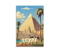 XYSXYCP Wall Art Picture Print Travel Landscape Poster Egyptian Pyramids Camel Modern Family for Living Room Decor 08x12inch(20x30cm)