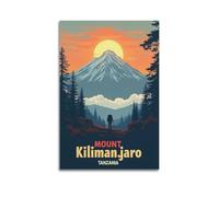 XYSXYCP Wall Art Picture Print Travel Poster Adventure Mount Kilimanjaro Modern Family for Living Room Decor 24x36inch(60x90cm)