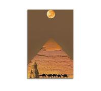 XYSXYCP Wall Art Picture Print Travel Poster Mysterious Egyptian Pyramid And Sphinx Modern Family for Living Room Decor 08x12inch(20x30cm)