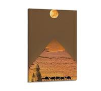 XYSXYCP Wall Art Picture Print Travel Poster Mysterious Egyptian Pyramid And Sphinx Modern Family for Living Room Decor 24x36inch(60x90cm)