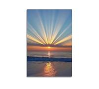 XYSXYCP Wall Art Picture Print Travel Poster - Radiant Sea Sunrise Modern Family for Living Room Decor 24x36inch(60x90cm)