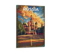 XYSXYCP Wall Art Picture Print Travel Poster Russia St Basil's Cathedral Modern Family for Living Room Decor 24x36inch(60x90cm)