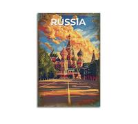 XYSXYCP Wall Art Picture Print Travel Poster Russia St Basil's Cathedral Modern Family for Living Room Decor 08x12inch(20x30cm)