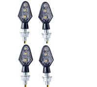 XYSZQJZYP Motorcycle Stop Tail Light 4/2Pcs Universal 3 LED 12V Motorcycle Turn Signal Light Black Cover Front Indicator Blinker Rear