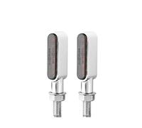XYSZQJZYP Turn Light Indicator 2 Uds Motorcycle Indicators Light Turn On Signal Lamp Amber Black/Silver FOR Any Size And Style That Use A 12 V Battery