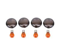 XYSZQJZYP Turn Light Indicator 4x Gray Motorcycle Signal Bulb & Lens Kit FOR Sportster FOR XL883 FOR XL1200 FOR X48 FOR X72 FOR Dyna FOR V-rod