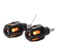 XYSZQJZYP Turn Light Indicator Universal 7/8-inch And 22-millimetre Motorcycle Handlebars Silver-plated Metal Handlebars Yellow Flashing Side Marker Lights