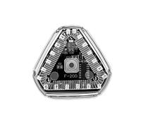 XYSZQJZYP Turn Light Indicator Universal Solar Energy Stroboscopic Motorcycle Triangular Warning Light Tail Colorful Night Rear Collision Flashing Signal Lamp