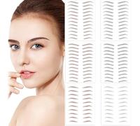 XYTAHDM 60 Pairs Eyebrow Tattoo Stickers, 6 Sheets Waterproof Durable Eyebrow Transfer Stickers Removable Eyebrow Sticker Eyebrow Care Shaping