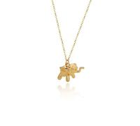 XYTDM 14K Gold/White Gold Plated Dainty Butterfly Crown Compass Shell Airplane Bird Heart Lightning Leaf Baseball Turtle Necklace Simple Jewelry (Gold,Elephant)