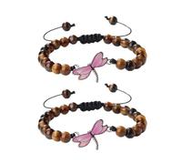 XYTDM 2PCS For Memorial-They Fly with Us Every Day Dragonfly Bracelet,Adjustable Hand Woven String Bracelets,Inspirational Dragonfly Bracelets,Bereavement Condolence Memorial Inspirational Gift (E)