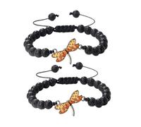XYTDM 2PCS For Memorial-They Fly with Us Every Day Dragonfly Bracelet,Adjustable Hand Woven String Bracelets,Inspirational Dragonfly Bracelets,Bereavement Condolence Memorial Inspirational Gift (H)