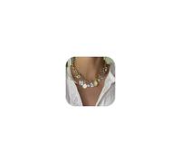 XYTDM Charm Necklace for Women Dainty Cowboy Boot Necklace Pearl Bow Coin Heart Cherry Charm Necklace Western Cowgirl Outfits for Women Necklaces for Women Trendy (D:pearl coin charm necklace gold)
