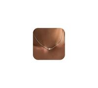 XYTDM Cross Necklace for Women Dainty 14K Gold Silver Plated Cross Pendant Necklace Everyday Simple Cross Charm Choker Minimalist Religious Jewelry Cute Trendy Gifts (SL-sideways cross+box chain)