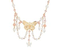XYTDM Fairy Tassel Butterfly Choker Necklace - Colorful Butterfly Pendant Necklace Elegant Bohemian Butterfly Costume Jewelry for Women (gold)