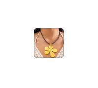 XYTDM Gold flower pendant necklace women's silver flower necklace Cuban chain necklace thick necklace flower shaped necklace necklace flower shaped jewelry large flower gold necklace (Style1_Gold)