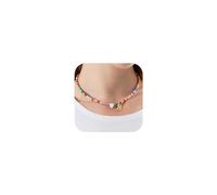 XYTDM Initial Necklaces for Women,Colorful Beaded Choker Necklaces for Teen Girl Gifts Bohemian Letter Choker Necklace Jewelry for Teen Girls Birthday Gifts (Colorful-H)