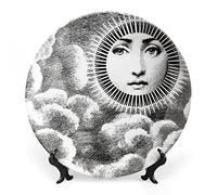 XYTDM Lina Cavalieri Plate, Wall Decorative Plate, Mysterious Face Plate Wall Hanging Decoration,Including Bracket And Special Spring HooK,8inch,E3