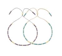 XYTDM Morse Code Bracelets, Adjustable Hidden Message Friendship Bracelets, Women's Gifts (2PCS)