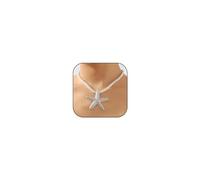 XYTDM Starfish necklace Womens gold starfish charm necklace Shell surfer necklace Beach essential necklace Bohemian style multi-layered necklace Womens summer accessories (A-Silver)