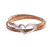 XYTDM Women's Fashion Heart Pendant Bracelet Necklace Leather Wrap Bracelet Leather Collar for Teenage Girls (B2:dark brown heart leather bracelet)