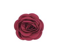 XYTDM Women's Large Camellia Brooch Satin Fabric Flower Brooch Lapel Pin Elegant Silk Camellia Oversized Brooch Wedding Party Ball Dress Accessories (Deep Red)