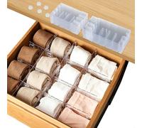 xyuayamz 20Pcs Drawer Dividers, Adjustable Draw Divider, Drawer Separators, Drawers Organizer for Kitchen, Bedroom, Dresser, Office, DIY Cut at Will, Transparent