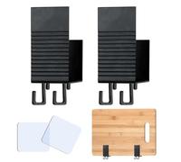 xyuayamz Chopping Board Shelf, Chopping Board Stand Rack, Chopping Board Holder Wall Mounted, Chopping Board Holder Wall for Storage Kitchen Utensils such as Chopping Boards, No Drilling,