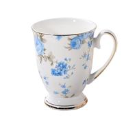 XYUERU Coffee Mug, 300 ml, Floral Pattern, Porcelain, Bone China, Tea Cup, Coffee Cups, Cups for Coffee, Tea Cups, for Coffee, Tea, Milk, Cappuccino