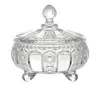 XYUERU Glass Sugar Bowl, Glass Candy Jars with Lids, Glass Decorative Glass Jar Candy Jar Storage Jars, Crystal Glass Storage Jars Glass Storage Jar with Lid, Glass Candy Cup(Clear,17x19cm)