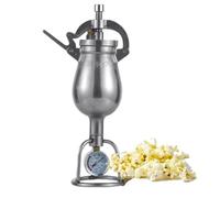 XYUERU Hand Popcorn Machine, Chinese Traditional Old-Fashioned Pop Corn Machine, Stainless Steel Professional Roasting Popper for Family Gatherings Study Party Fun