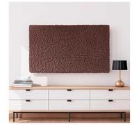 XYUERU Indoor Outdoor Wall Mounted TV Cover,Waterproof And Sunscreen Display Protective Cover,High Elastic Fabric All-Inclusive Tv Protective Film Home Decor Universal Cover(Brown,48in)