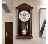 XYUERU Retro Wall Clock Silent Pendulum Grandfather Clock Quartz Decorative 22.8inch High Traditional Design Birthday Gift Timepiece
