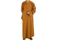 XYUERU Shaolin Monk Kung Fu Buddhist Robe,Buddhist Clothing, Buddhist Monk Robe Meditation Dress Long Dress Zen Buddhist Robe,Unisex, Shaolin Monk Robe(Yellow,36)