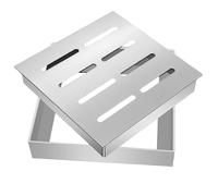 XYUERU Stainless Steel Square Drain Cover, Sewer Grates Rainwater Well Cover, with Base and Removable Grate for Bathroom, Kitchen, School Space