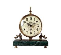 XYUERU Vintage Metal Desk Alarm Clock Small Decorative Bedside Clock for Bedroom and Living Room Alarm Clock, Small Vintage Battery Operated Desk Clock, 23 * 10 * 29cm