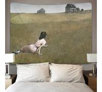 XYueww Andrew Wyeth Tapestry, Christina's World Wall Hanging, Aesthetic Tapestry Wall Towel Bedroom Decorations for Bedroom Aesthetic 130cmx150cm