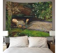 XYueww John Everett Millais Wall Hanging, Ophelia Tapestry, Tapestry Wall Decoration for Bedroom Aesthetic 70cmx100cm