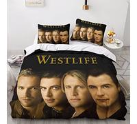 XYueww Westlife Band Duvet Cover 3D Design Soft Comfortable Quilt Cover Breathable Comforter Cover Girls Boys With Zipper Closure Bedding Set 3Pcs Double（200x200cm）