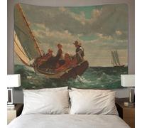 XYueww Winslow Homer Wall Hanging, Breezing Up A Fair Wind Tapestry, Tapestries Wall Towel Room Decorations for Bedroom Aesthetic 150cmx200cm