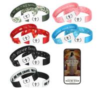 Xyulaan Daily Bible Verse Bracelet, Wearable Christian Daily Bible Verse Bracelet, Scripture Bracelets, Christian Gifts for Women Men, One Size, Polyester, no gemstone