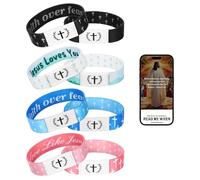 Xyulaan Daily Bible Verse Bracelet, Wearable Christian Daily Bible Verse Bracelet, Scripture Bracelets, Christian Gifts for Women Men, One Size, Polyester, no gemstone