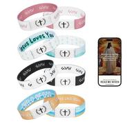 Xyulaan Daily Bible Verse Bracelet, Wearable Christian Daily Bible Verse Bracelet, Scripture Bracelets, Christian Gifts for Women Men, One Size, Polyester, no gemstone