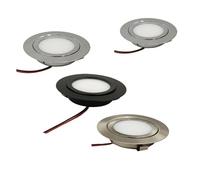 xyunluk Mini Downlight Led Ceiling Lamp 12V 24v Ultra-Thin Led Lights 3-5W Hole 55mm Embedded Small Spotlight Ceiling Kitchen Mirror Headlights(24V 3000K Warm White,Silver)